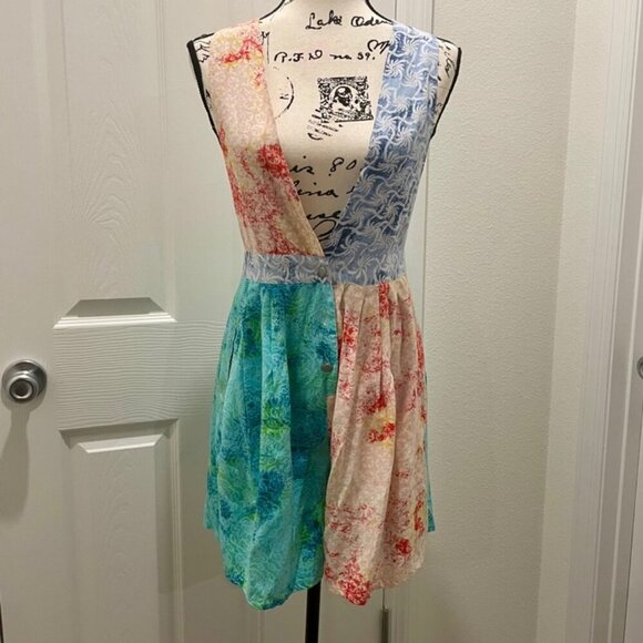 Y2K 90’s NO!JEANS BRAND ROMPER BOHO PATCHWORK SZ S ICONIC RARE AESTHETIC - Picture 4 of 16